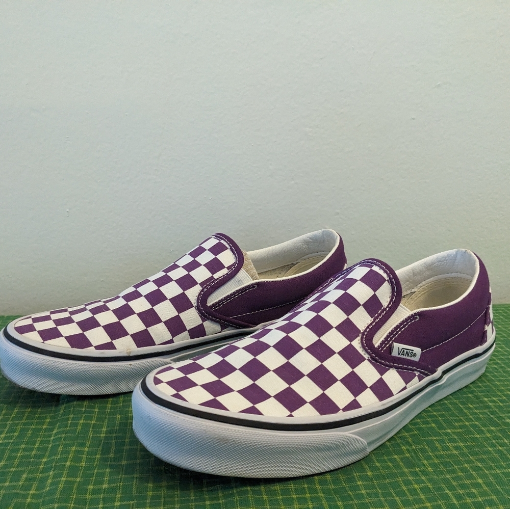 Vans slip-ons, women's 9, purple